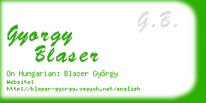 gyorgy blaser business card
